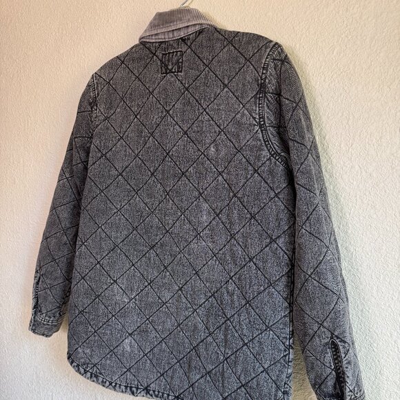 Dickies 💋 Women's Quilted Chore Jacket \\ Size Small // Washed Black \\ Zumies - Picture 8 of 16